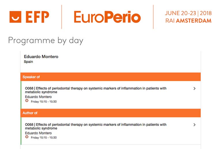 Participación de los doctores de PerioCentrum en el congreso EuroPerio 9